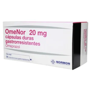 OMENOR 20mg, CÁPSULAS DURAS GASTRORRESISTENTES, CAJA CON 56 CÁPSULAS, UNIDAD.