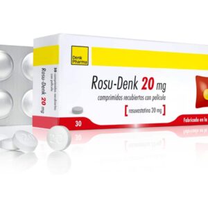 ROSU-DENK 20mg, COMPRIMIDOS RECUBIERTOS, CAJA CON 30 COMPRIMIDOS.