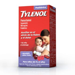 TYLENOL PARACETAMOL SUSPENSIÓN PARA NIÑOS 0 A 2 AÑOS, 15 ML.