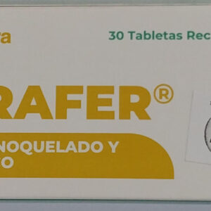 INTRAFER TABLETAS RECUBIERTAS, HIERRO AMINOQUELADO Y ÁCIDO FÓLICO, CAJA CON 30 TABLETAS