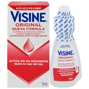 VISINE NUEVA FÓRMULA ORIGINAL, GOTAS PARA OJO ROJO, ARDOR E IRRITACIÓN, 15 mL.