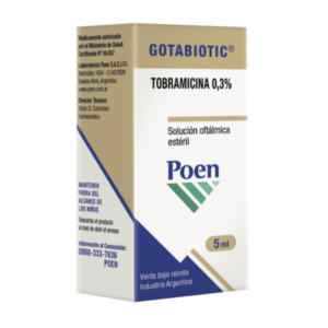 POEN SOLUCIÓN OFTÁLMICA ESTÉRIL, GOTABIOTIC PLUS, 5ML.
