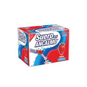 SUERO ORAL ANCALMO SABOR FRESA, SOBRES GRANULADOS, UNIDAD.