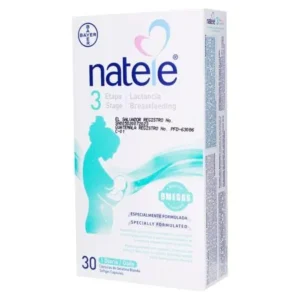 NATELE ETAPA 3 LACTANCIA, BIOTINA, OMEGAS, LUTEÍNA, CAJA CON 30 CÁPSULAS DE GEL BLANDAS.