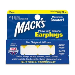 MACK´S TAPONES PARA OIDOS DE SILICONA, AISLAN EL AGUA, CAJA CON 2 PARES.
