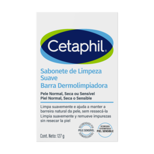 CETAPHIL JABON EN BARRA DERMOLIMPIADORA SUAVE, PARA PIEL NORMAL, SECA O SENSIBLE, 127g.
