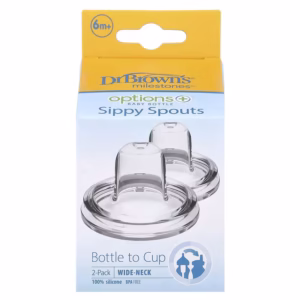 DR. BROWN´S SIPPY SPOUTS, SILICONE PARA BIBERÓN DE BEBE, 6+ MESES, 2 UNDADES POR CAJA.