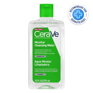 CERAVE AGUA MICELAR LIMPIADORA HIDRATANTE, SIN PERFUME, 295mL.