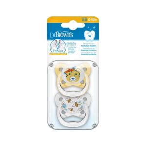 DR. BROWN´S PREVENT ORTHODONTIC SOOTHER, CHUPETA ORTODONCIA PREVENT 6-18 MESES, 2 UNIDADES X PAQ.