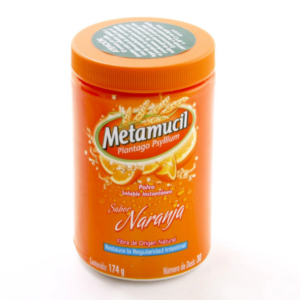 METAMUCIL SABOR NARANJA, FIBRA DE ORIGEN NATURAL, 174g