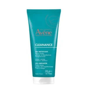 AVÈNE CLEANANCE GEL NETTOYANT, GEL LIMPIADOR PIELES MIXTAS, GRASAS, CARA Y CUERPO, 200 ML.