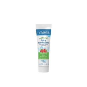 DR BROWN´S PASTA DENTAL PARA BEBÉ SIN FLUORURO, SABOR FRESA, 40G.