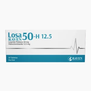 LOSA RAVEN 50-H 12.5 (LOSARTÁN POTÁSICO 50MG / HIDROCLOROTIAZIDA 12.5MG)  30 TABLETAS
